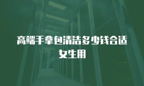 高端手拿包清洁多少钱合适女生用