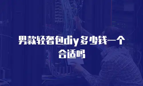 男款轻奢包diy多少钱一个合适吗