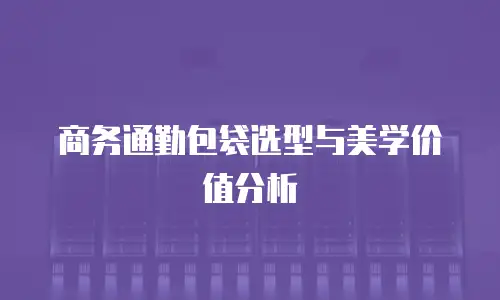 商务通勤包袋选型与美学价值分析
