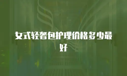 女式轻奢包护理价格多少最好