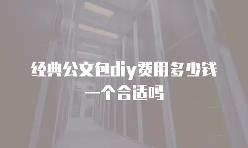 经典公文包diy费用多少钱一个合适吗