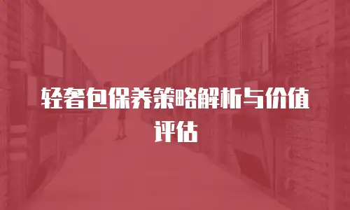 轻奢包保养策略解析与价值评估