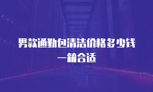 男款通勤包清洁价格多少钱一箱合适