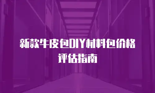 新款牛皮包DIY材料包价格评估指南