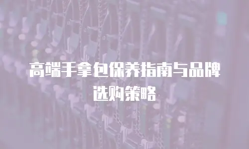 高端手拿包保养指南与品牌选购策略