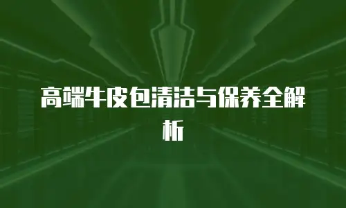 高端牛皮包清洁与保养全解析