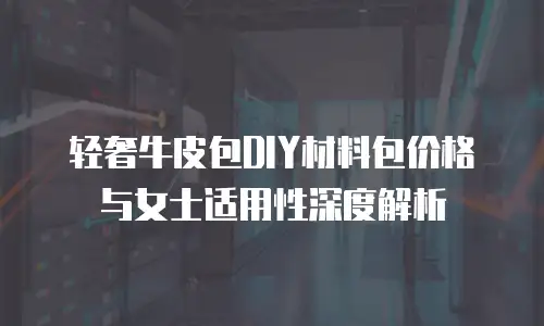 轻奢牛皮包DIY材料包价格与女士适用性深度解析
