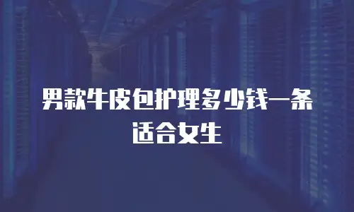 男款牛皮包护理多少钱一条适合女生
