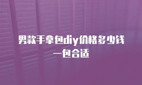 男款手拿包diy价格多少钱一包合适