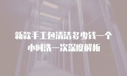 新款手工包清洁多少钱一个小时洗一次深度解析