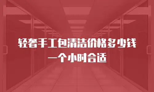 轻奢手工包清洁价格多少钱一个小时合适