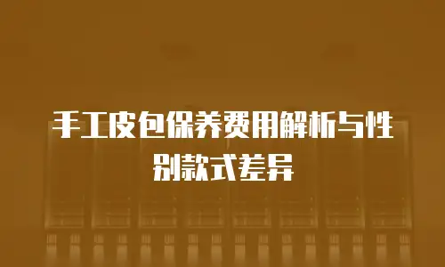 手工皮包保养费用解析与性别款式差异