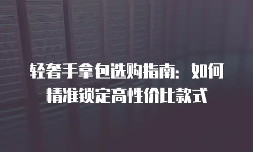 轻奢手拿包选购指南：如何精准锁定高性价比款式
