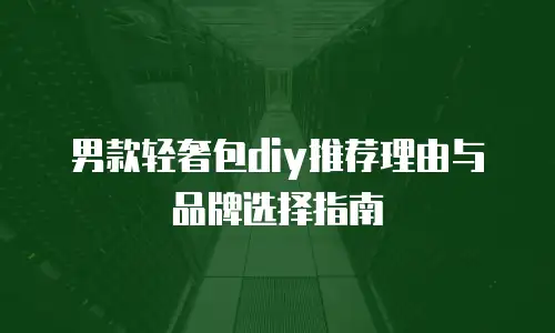 男款轻奢包diy推荐理由与品牌选择指南