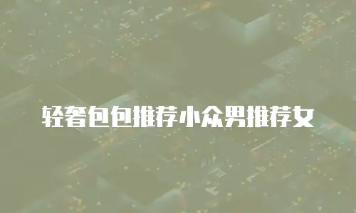 轻奢包包推荐小众男推荐女