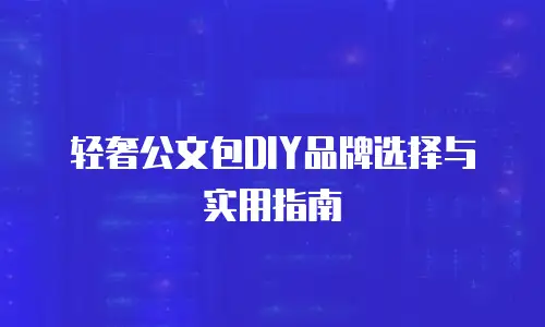 轻奢公文包DIY品牌选择与实用指南