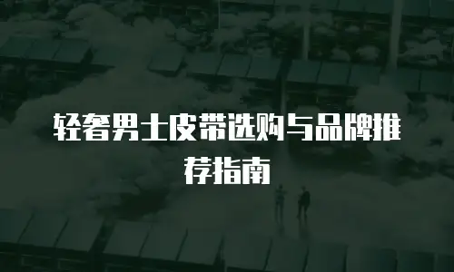 轻奢男士皮带选购与品牌推荐指南