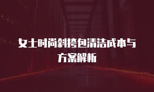 女士时尚斜挎包清洁成本与方案解析