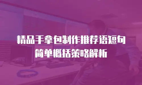 精品手拿包制作推荐语短句简单概括策略解析