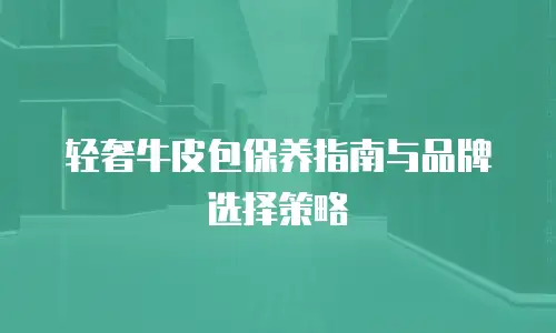 轻奢牛皮包保养指南与品牌选择策略