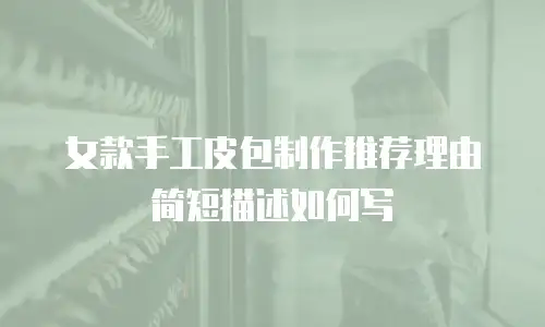 女款手工皮包制作推荐理由简短描述如何写