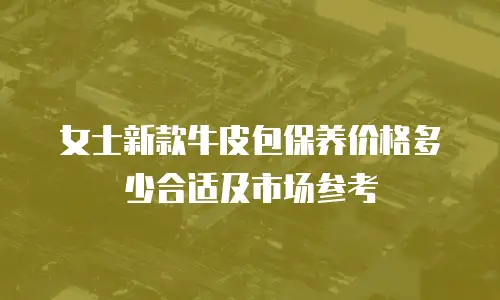 女士新款牛皮包保养价格多少合适及市场参考
