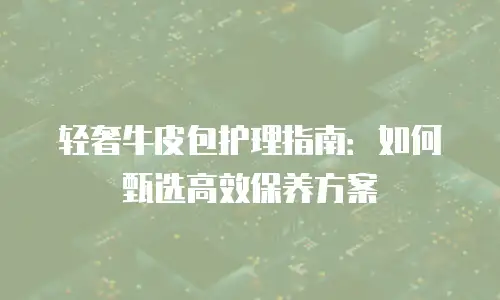 轻奢牛皮包护理指南：如何甄选高效保养方案