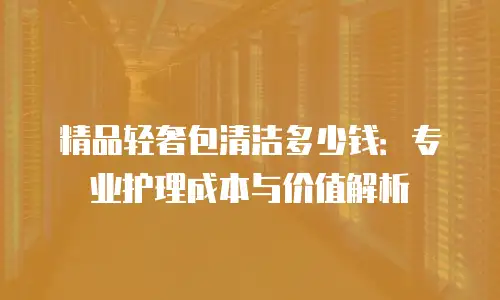 精品轻奢包清洁多少钱：专业护理成本与价值解析