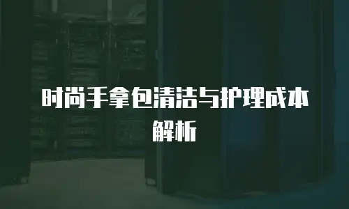 时尚手拿包清洁与护理成本解析