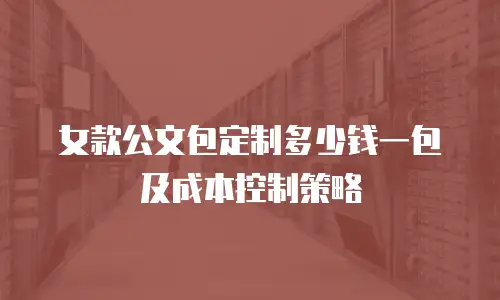 女款公文包定制多少钱一包及成本控制策略