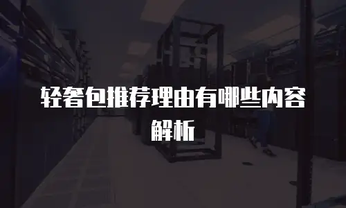 轻奢包推荐理由有哪些内容解析