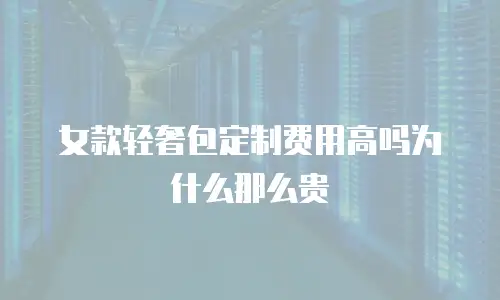 女款轻奢包定制费用高吗为什么那么贵