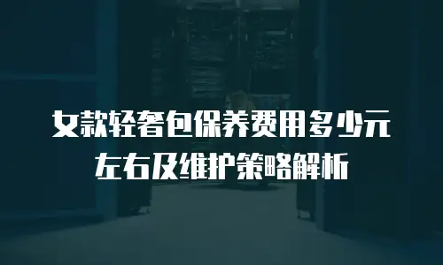 女款轻奢包保养费用多少元左右及维护策略解析
