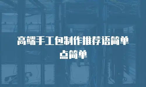 高端手工包制作推荐语简单点简单