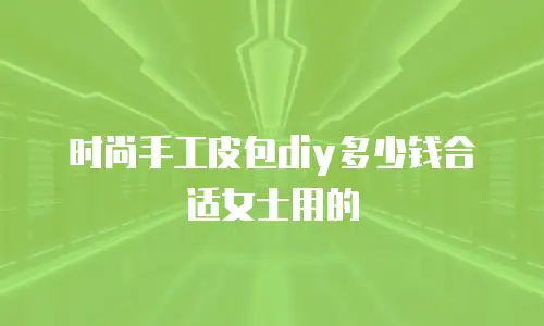 时尚手工皮包diy多少钱合适女士用的