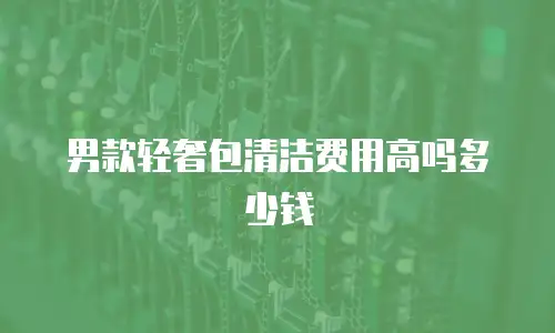 男款轻奢包清洁费用高吗多少钱