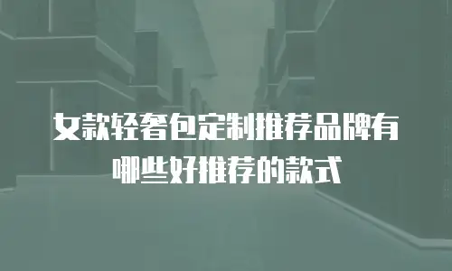 女款轻奢包定制推荐品牌有哪些好推荐的款式
