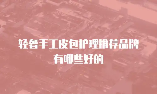 轻奢手工皮包护理推荐品牌有哪些好的