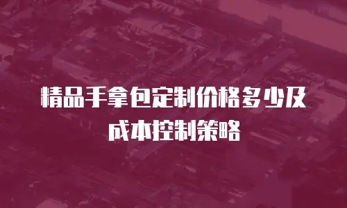 精品手拿包定制价格多少及成本控制策略