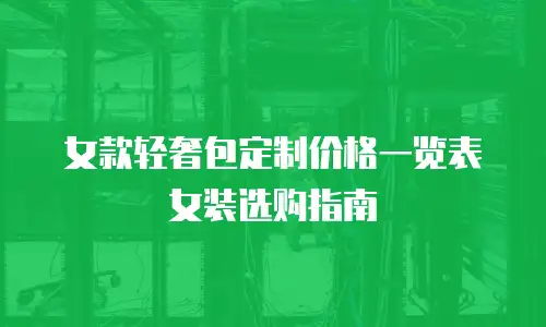 女款轻奢包定制价格一览表女装选购指南