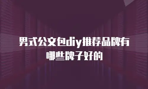男式公文包diy推荐品牌有哪些牌子好的