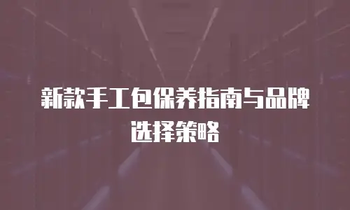 新款手工包保养指南与品牌选择策略