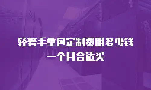 轻奢手拿包定制费用多少钱一个月合适买