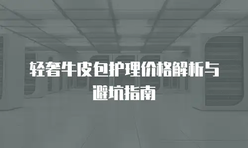 轻奢牛皮包护理价格解析与避坑指南