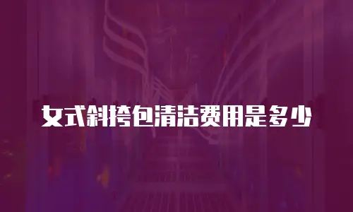 女式斜挎包清洁费用是多少