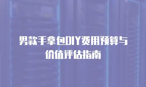 男款手拿包DIY费用预算与价值评估指南