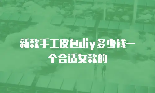 新款手工皮包diy多少钱一个合适女款的