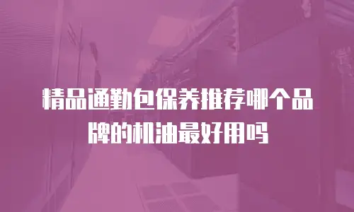 精品通勤包保养推荐哪个品牌的机油最好用吗