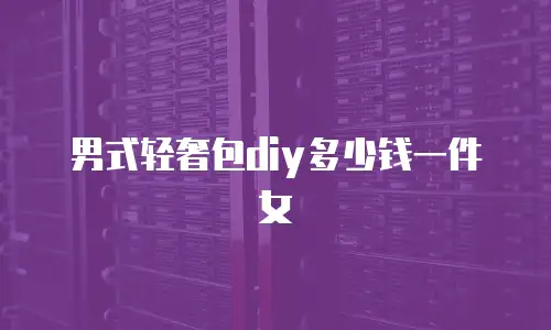 男式轻奢包diy多少钱一件女