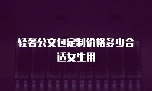 轻奢公文包定制价格多少合适女生用